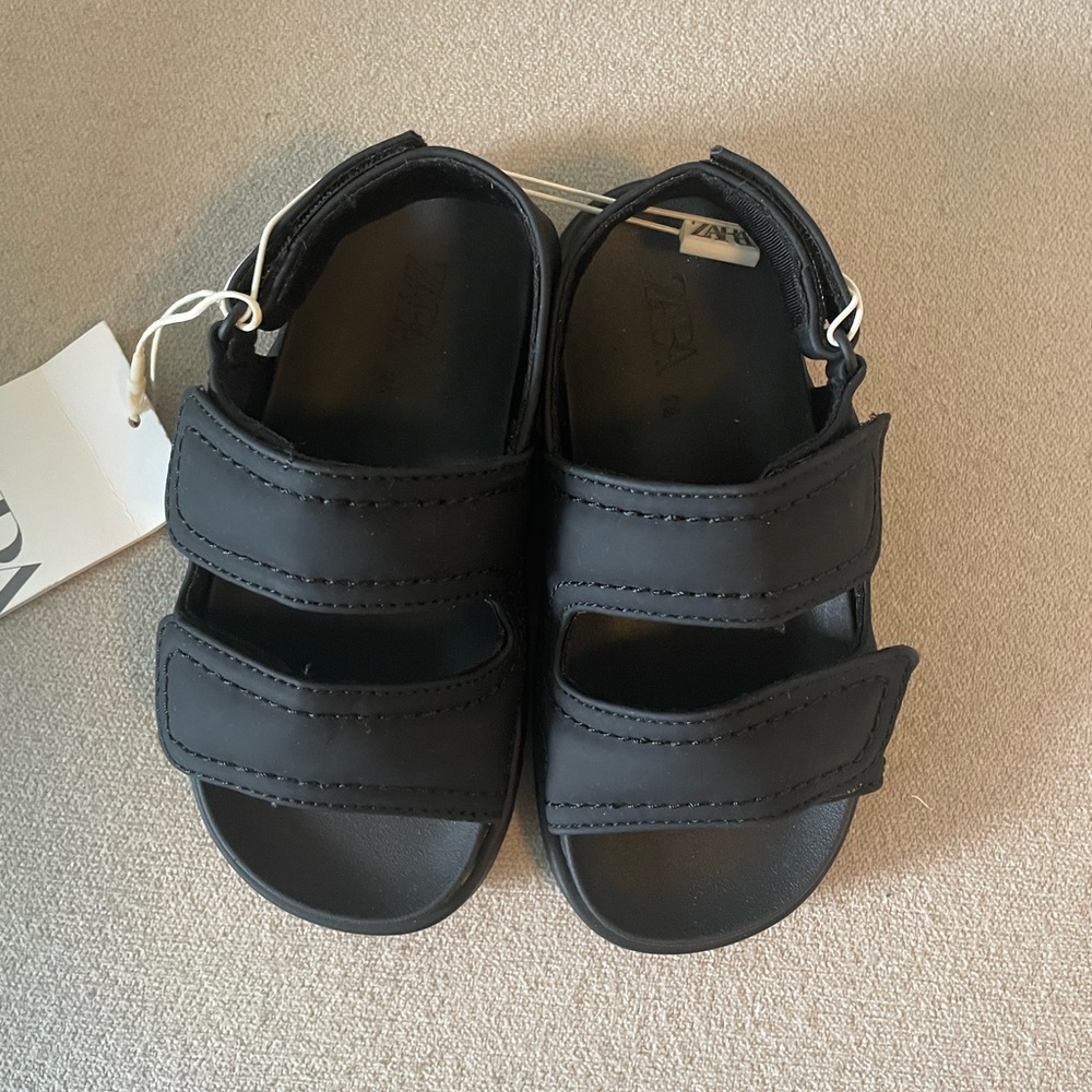 ZARA RUBBERIZED SANDALS - Picture 9 of 10
